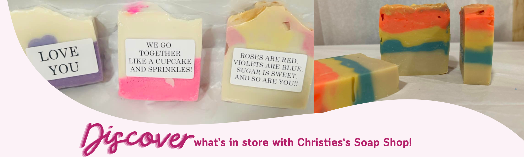 collage of homemade soaps